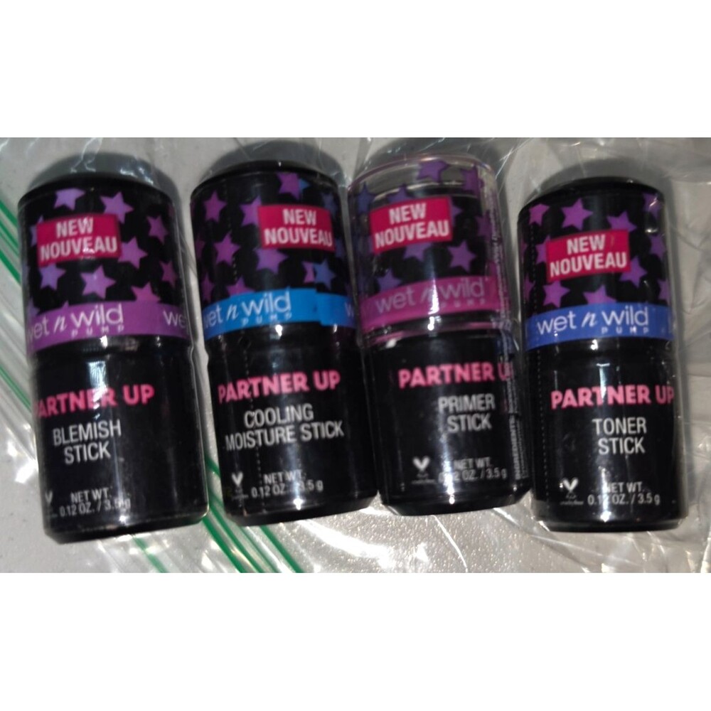 4 Wet N Wild Pump Partner Up Lot Blemish Cooling Moisture Toner NEW Sealed